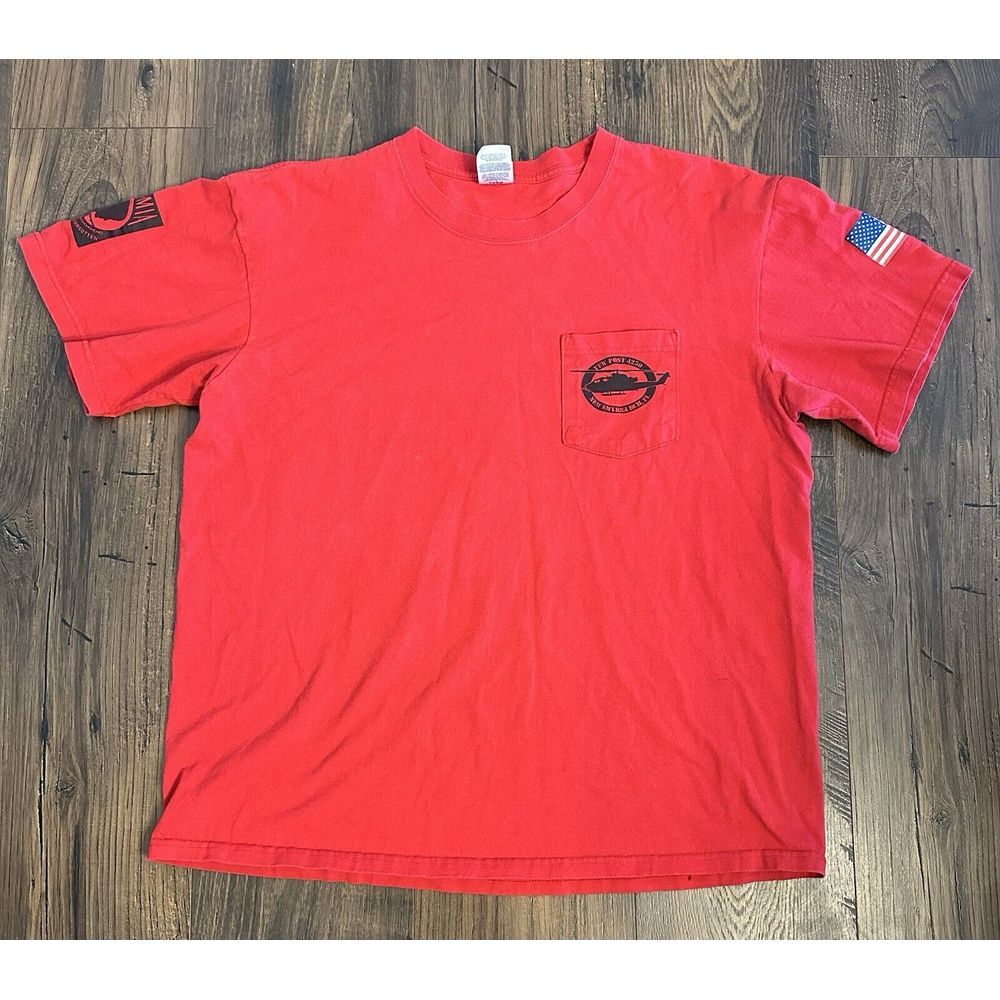 VFW Post 4250 New Smyrna, Fl XL Shirt Sleeve Shirt Made In USA 100% Cotton
